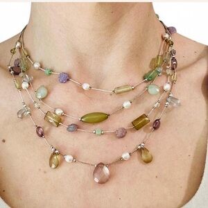 Elegant Multicolor Vintage Beaded Necklace